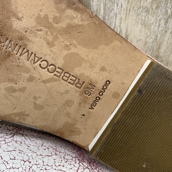 Rebecca Minkoff Sadie Slip on Open Toe Marble Flat‎ Shoes Womens 9M - Picture 9 of 9